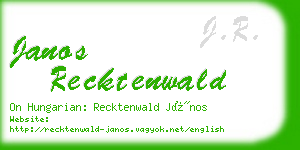 janos recktenwald business card